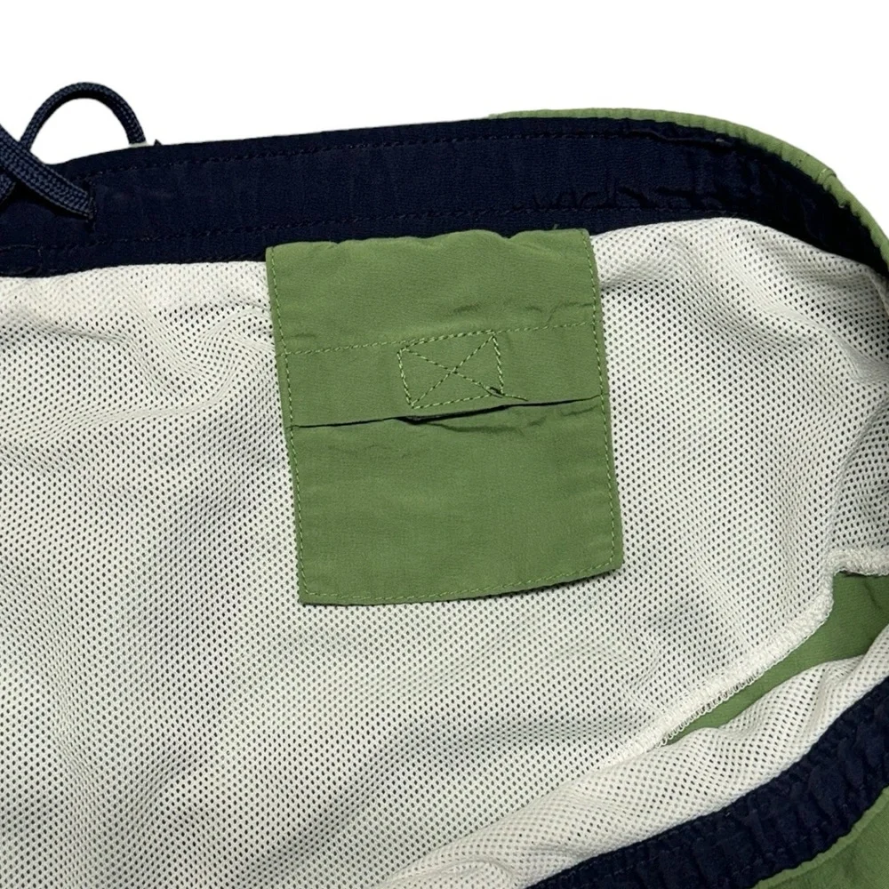 L.L.‎ Bean Suplex Nylon Cargo Swim Trunks Mens Medium Elastic Waist Green Beach - Picture 5 of 16